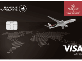 La Banque Populaire et Royal Air Maroc lancent une carte Visa Infinite premium avec avantages voyage et bonus de bienvenue.