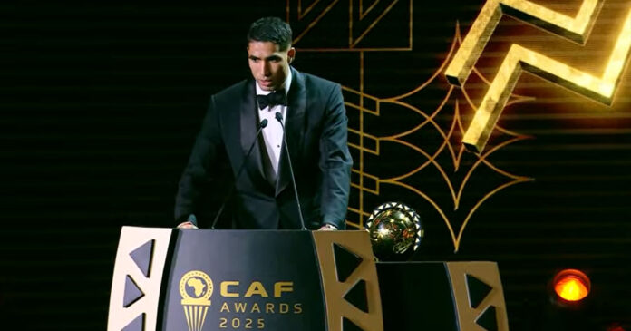 CAF Awards 2025 : Achraf Hakimi élu joueur africain de l’année, le Maroc en force