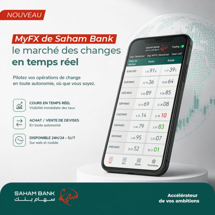 Saham Bank lance l'appli MyFX pour le change