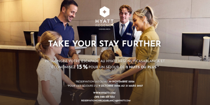 Le Hyatt Regency Casablanca réduit ses tarifs de 15% jusqu'en mars 2027